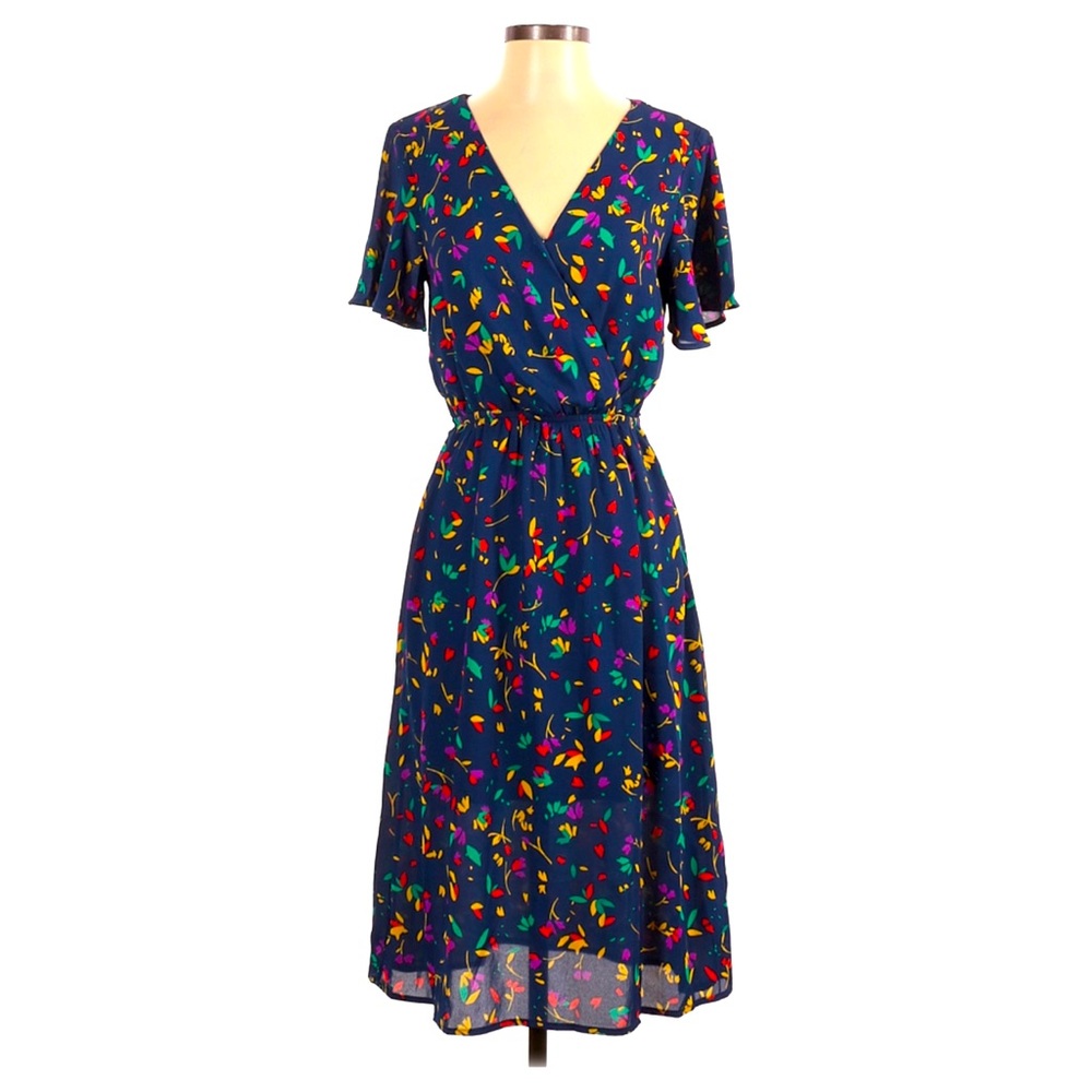 Navy floral dress